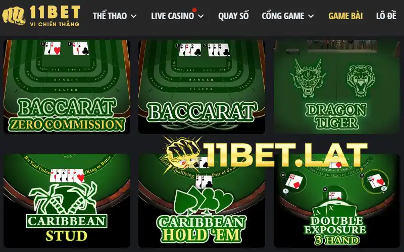 Baccarat là game bài 11Bet cuốn hút mà bạn không thể bỏ lỡ