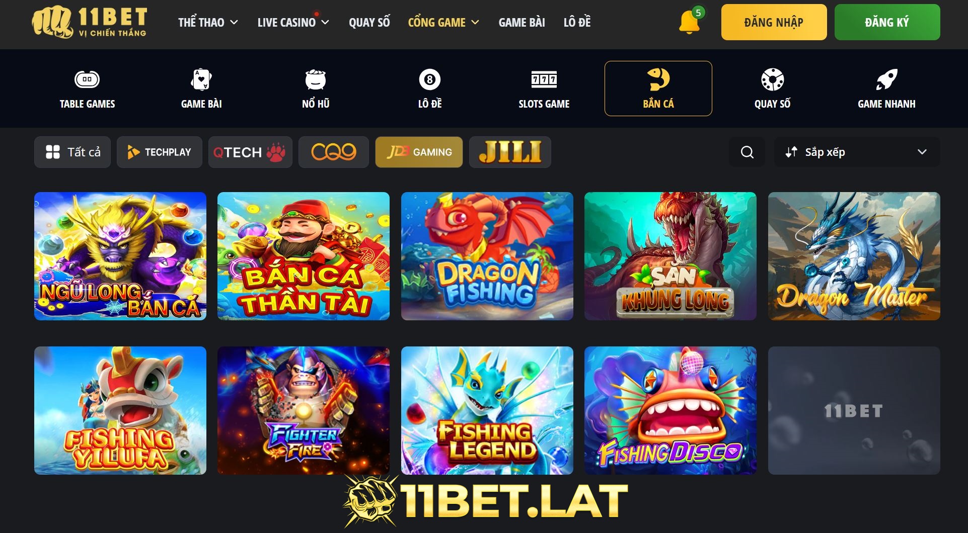 JCB Gaming mang đến cho hội viên 11Bet 9 tựa game thú vị 