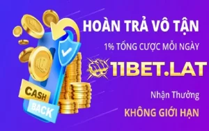 Hoàn trả vô tận 1% là cơ hội nhận lại vốn cho người chơi cá cược