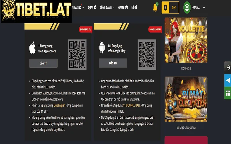 Tải app 11bet cho điện thoại Android theo hướng dẫn nhà cái 